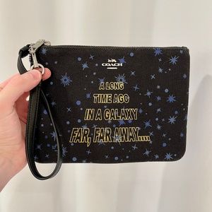 Coach x Star Wars limited edition Gallery pouch with Star Wars opening scroll